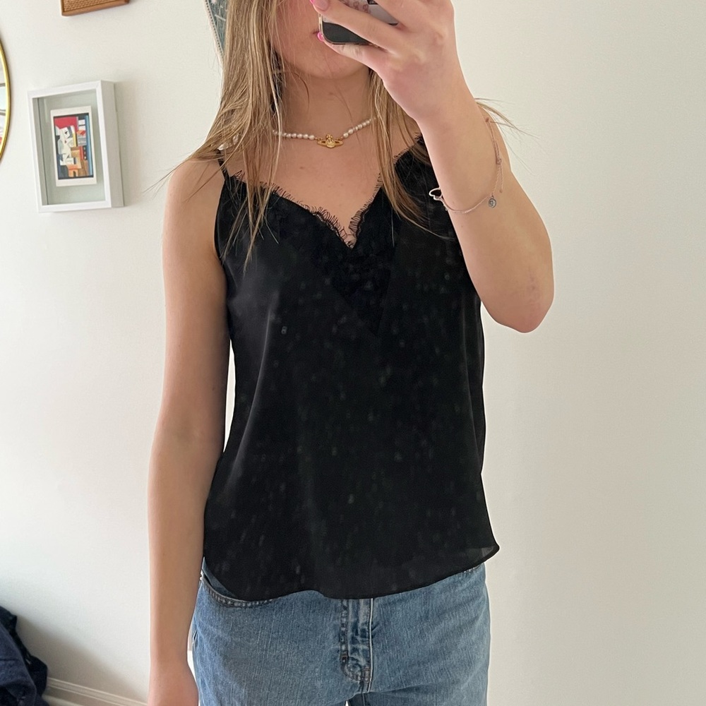 classy satin lace going out top